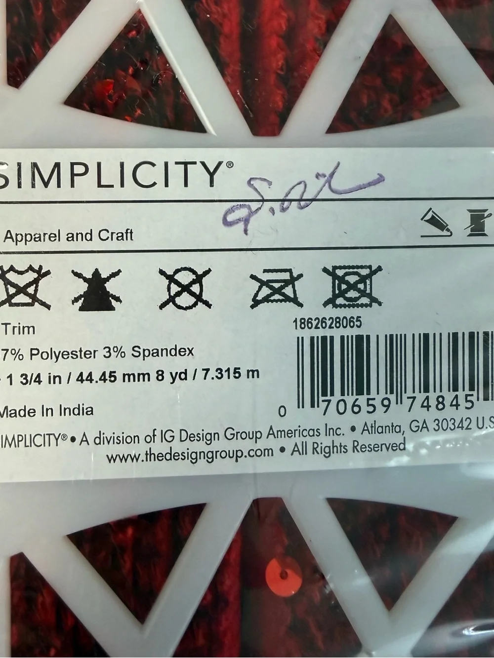 SIMPLICITY 6 Sequin Trim Ribbon Rolls NWT